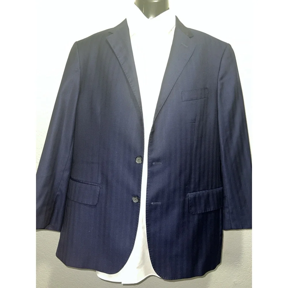 Loro Piana Suit Jacket Men 42R Striped Blazer Sport Coat Cremieux Preppy